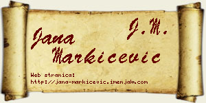 Jana Markićević vizit kartica